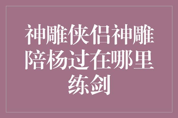 神雕侠侣神雕陪杨过在哪里练剑